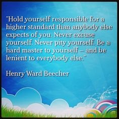 Responsible for a higher standard